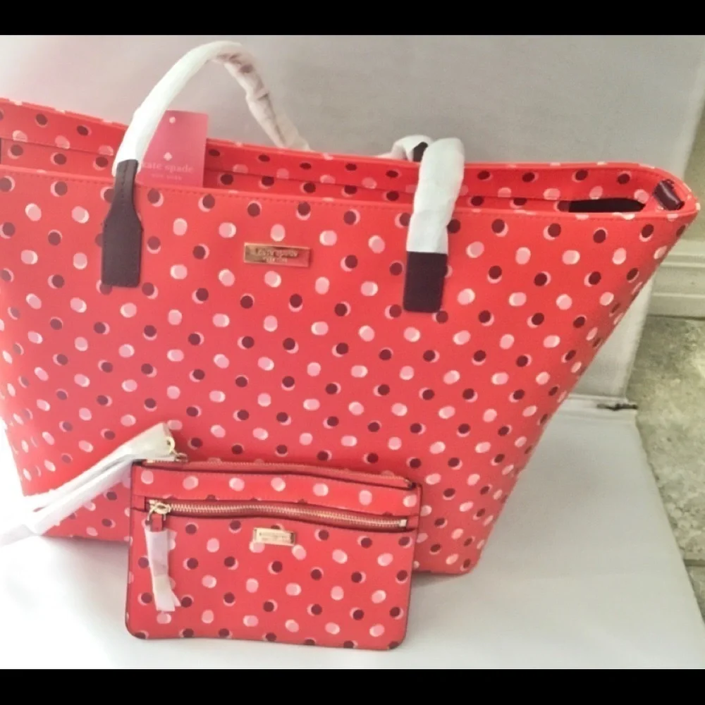 Kate SPADE‎ STREET FIESTA MARGARETA MINI DOT SHOULDER BAG WITH CLUTCH